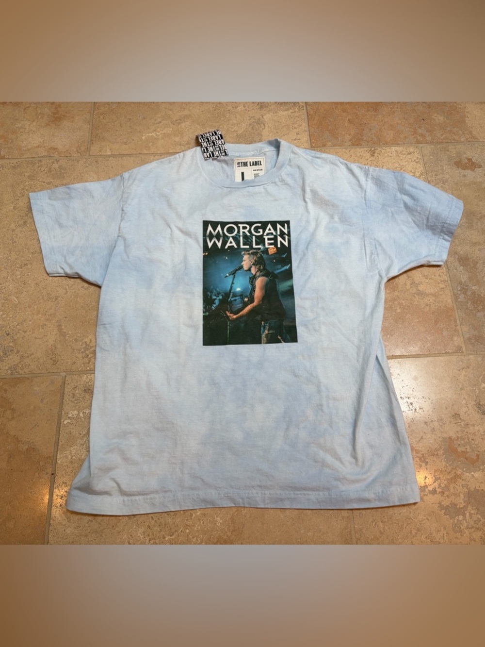 3:15 The Label Women’s Morgan Wallen blue t-shirt- NWT